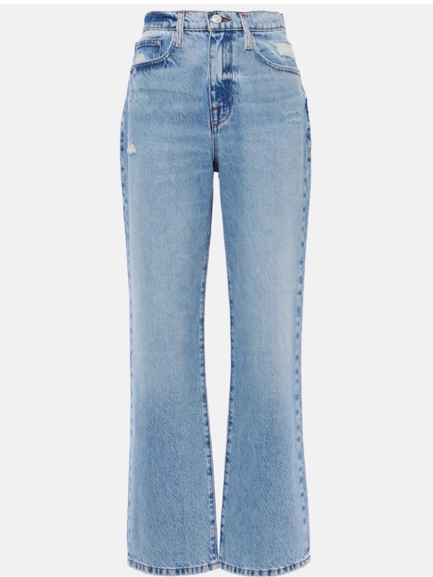 Frame Le Jane High Rise Denim Light Wash Jeans Size 28 Long Like New